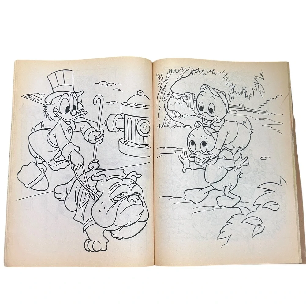 2 Vintage 1980s‎ Walt Disney  Mickey Mouse and Friends Coloring Books Retro Used